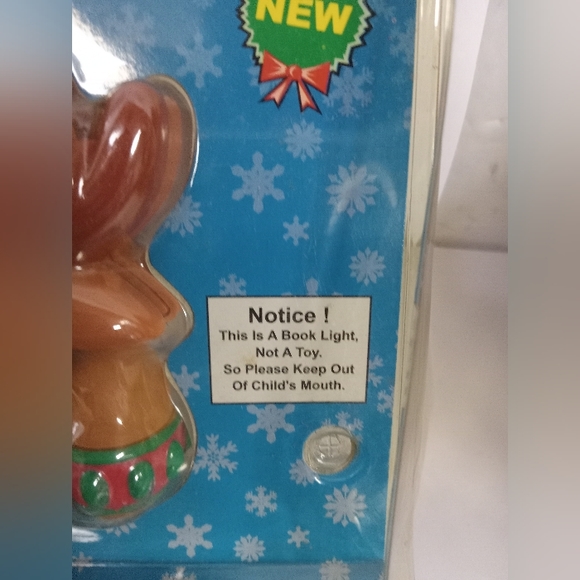 Vtge Holiday Buddies Booklight Reindeer ,Series #1 of 3 Exclusive Designs - Picture 4 of 4